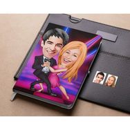 BK Gift Sevgililer Karikatürlü Beyaz 13 Kişiye Özel Defter