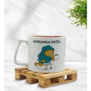 BK Gift Umrumda Değil Tasarımlı Middle Beyaz Kupa Bardak