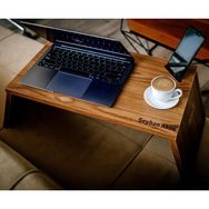 BK Kişiye Özel İsimli Ahşap Katlanabilir Organizer Notebook Laptop Sehpası