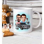 BK Kişiye Özel Kankalar Karikatür Beyaz Kupa Bardak