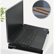 BK Kişiye Özel Taşınabilir Ahşap Siyah Notebook Laptop Standı