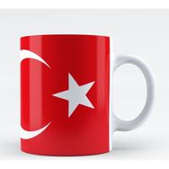 BK Kişiye Özel Türk Bayrağı Tasarımlı Kupa Bardak