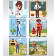 BK Model 10 Toys Çocuklar İçin Eğitici-Öğretici Ahşap 4 Parça Yapboz 6 Adet Puzzle