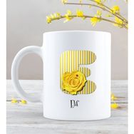 BK Model-12 İsme Özel Hediye Harf Beyaz Kupa Bardak