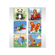 BK Model 7 Toys Çocuklar İçin Eğitici-Öğretici Ahşap 4 Parça Yapboz 6 Adet Puzzle