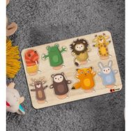 BK Toys Çocuklar İçin Ahşap Figürlü Eğitici-Öğretici Yapboz 16 Puzzle