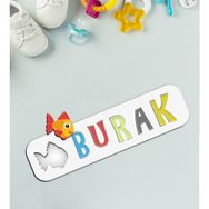 BK Toys Çocuklara Özel İsimli Figürlü Ahşap Eğitici Yapboz 24 Puzzle
