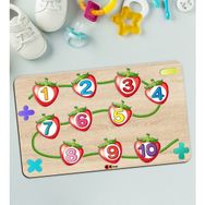 BK Toys Çocuklara Özel Sayılar Temalı Büyük Boy Ahşap Eğitici Yapboz 50x30cm Puzzle