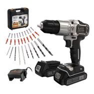 Black & Decker BDCHD18SC2K-QW Silver Çift Akülü 18 V 2x1.5 A Darbeli Matkap Seti