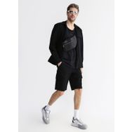 Black On Black E-NISALL Normal Bel Siyah Erkek Kargo Şort