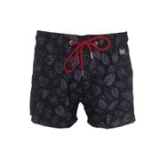 Blackspade 8370 Erkek Siyah Baskılı Şort Mayo