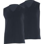 Blackspade 9227 Loose Fit V Yaka Sıfır Kol 2'li Siyah Erkek Atlet