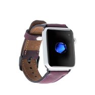 BloominBag Apple Watch 40/41/42 mm Mulberry Bloom Eflatun Deri Akıllı Saat Kordon
