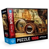 Blue Focus 1000 Parça Vintage Compass Andbinoculars Nostaljik Pusula Ve Dürbün Puzzle