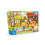 Blue Focus 24 Parça Yer Puzzle Farm Animals Çiftlik Hayvanları Puzzle