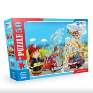 Blue Focus 50 Parça Fireman İtfaiyeci Puzzle