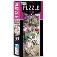Blue Focus White Bicycle 128 Parça Puzzle