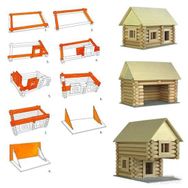 Bluezen Dedemin Evi Ahşap Maket Oyuncak
