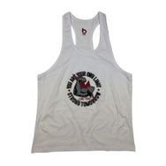Bluu 4103 Beyaz Fitness Gym Tank Top Erkek Sporcu Atleti