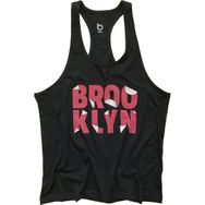 Bluu Brooklyn Pembe-Siyah Fitness Gym Tank Top Erkek Sporcu Atleti