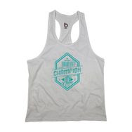 Bluu Champion Beyaz Fitness Gym Tank Top Erkek Sporcu Atleti