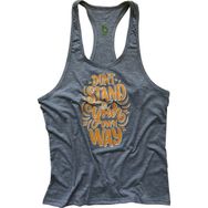 Bluu Don't Stand Gri Fitness Gym Tank Top Erkek Sporcu Atleti