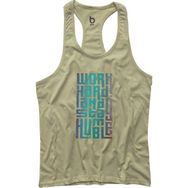 Bluu HMBLE Bej Fitness Gym Tank Top Erkek Sporcu Atleti