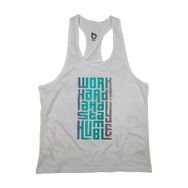 Bluu HMBLE Beyaz Fitness Gym Tank Top Erkek Sporcu Atleti