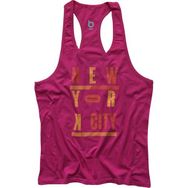 Bluu New York City Fuşya Fitness Gym Tank Top Erkek Sporcu Atleti