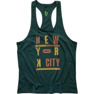 Bluu NYC Yeşil Fitness Gym Tank Top Erkek Sporcu Atleti