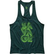 Bluu Savage Yeşil Fitness Gym Tank Top Erkek Sporcu Atleti