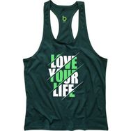 Bluu Yourlife Yeşil Fitness Gym Tank Top Erkek Sporcu Atleti