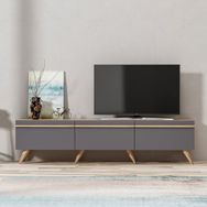 BMdekor Asil Antrasit Meşe 180 cm Tv Sehpası