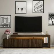 BMdekor Buğra Ceviz LED Işıklı 192 cm Tv Sehpası
