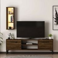 BMdekor Cunda Ceviz Led Işıklı 150 cm Tv Ünitesi