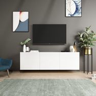 BMdekor Duvara Asma Wishe Beyaz 150 cm Tv Sehpası