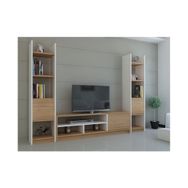 BMdekor Elips Beyaz-Teak Tv Ünitesi
