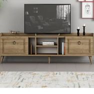 BMdekor Raks Ceviz 180 cm Tv Sehpası