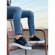 Boa BA0104 Bağcıklı Siyah Ekose Süet Kumaş Erkek Klasik Ayakkabı