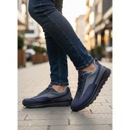 Boa BA0246 Lacivert Gri Parçalı Bağcıklı Yüksek Taban Erkek Günlük Ayakkabı