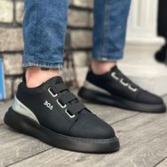Boa BA0329 Siyah Taban Gümüş Detay Erkek Günlük Ayakkabı