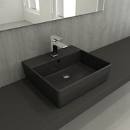 Bocchi 1216-020-0126 50 cm Antrasit Milano Batarya Banklı Çanak Lavabo