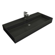 Bocchi 1378-020-0126 Milano 100 cm Mat Antrasit Tezgah Üstü Lavabo