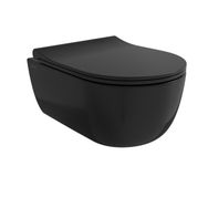 Bocchi 1416-005-0128 V-Tondo Rimless Parlak Siyah Asma Klozet ve Klozet