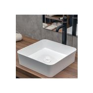 Bocchi 1477-001-0125 Kare 38 cm Parlak Beyaz Çanak Lavabo