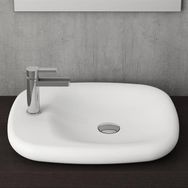Bocchi 1489-002-0126 Fenice Tezgah Üstü Mat Beyaz 54 cm Çanak Lavabo