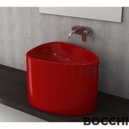 Bocchi Etna Kırmızı Tezgah Üstü Monoblok Lavabo