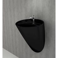 Bocchi Fenice 54 cm Parlak Siyah Armatür Deliksiz Çanak Lavabo