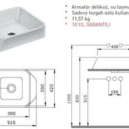 Bocchi Firenze Mat Kahverengi Asma Çanak Lavabo