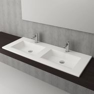 Bocchi Milano 120 cm Mat Kahve Çift Gözlü Tezgah Üstü Asma Lavabo